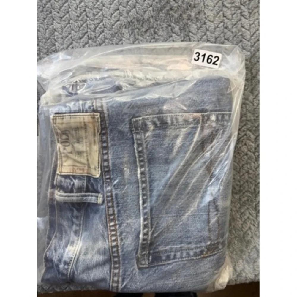 Polo Ralph Lauren Jeans Men 40x25 Blue Straight 018 Button Fly‎ Med Wash Denim